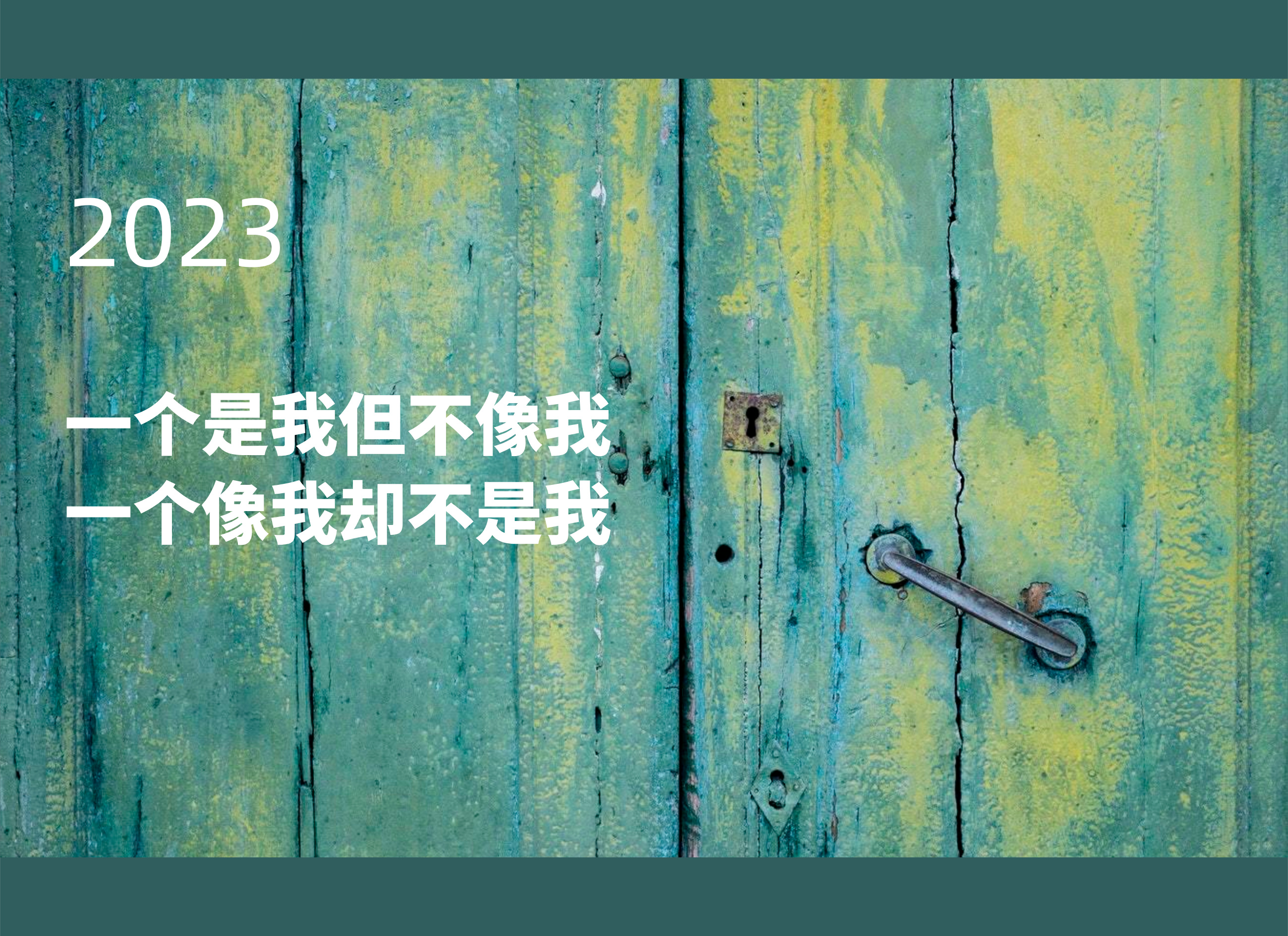 一个是我确不像我，一个像我确不是我